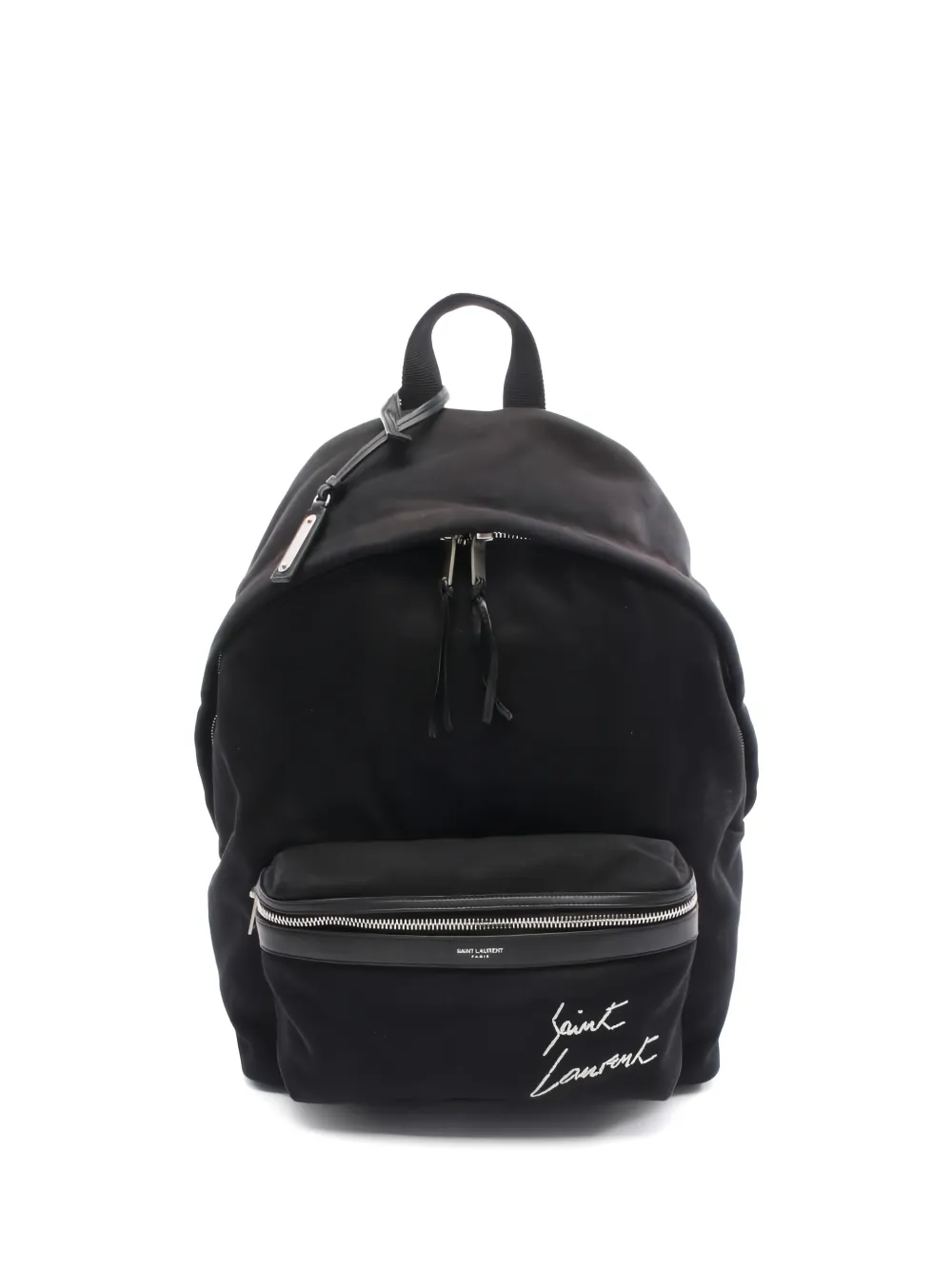 Saint Laurent Pre-Owned 2000s logo embroidery rucksack - Nero