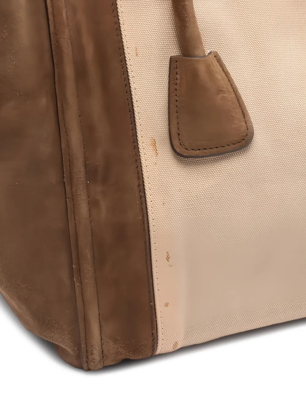 Canvas Suede Tote Bag