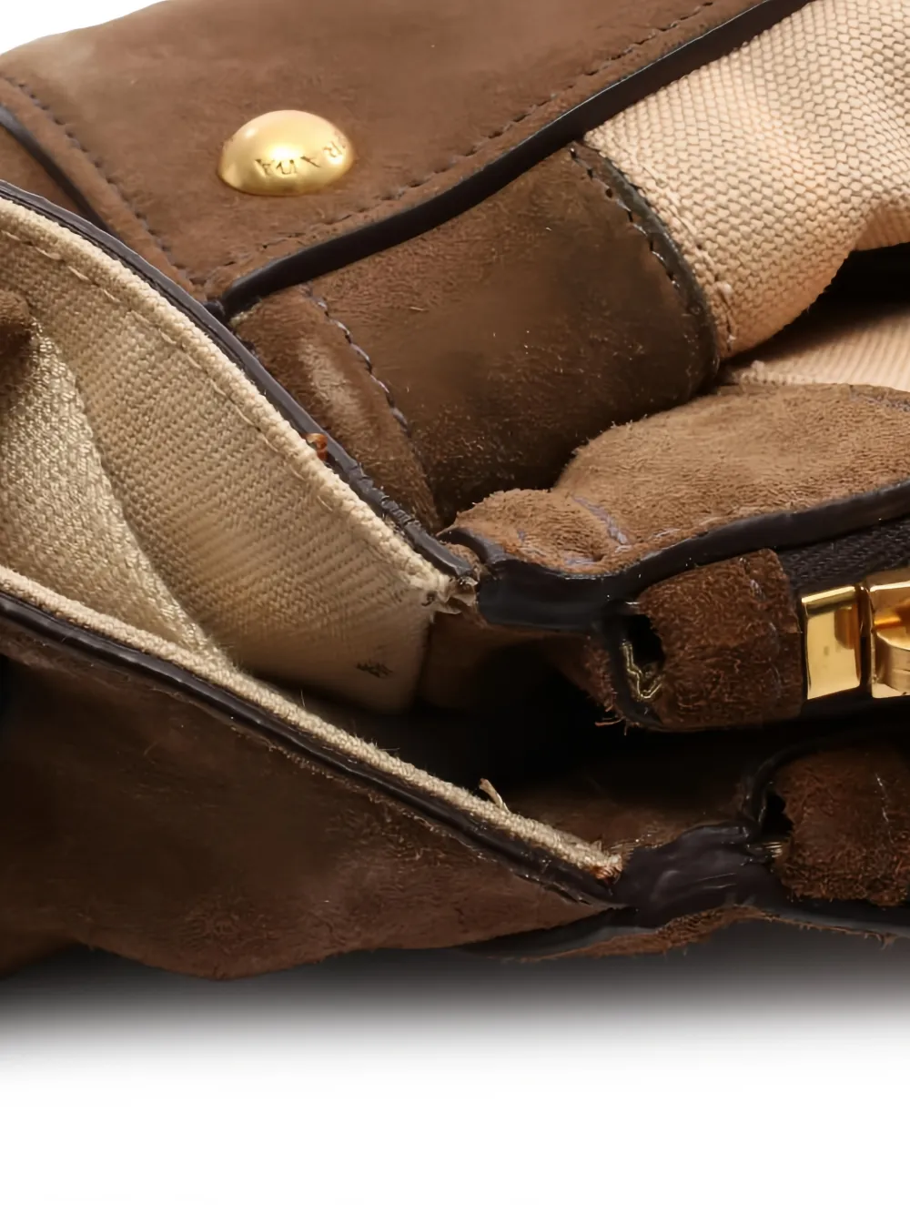 Canvas Suede Tote Bag