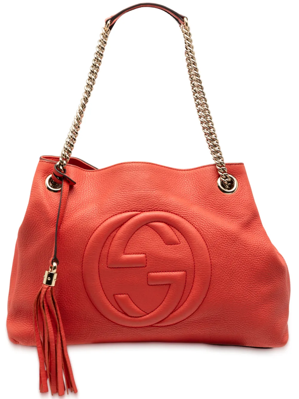 Gucci Pre-Owned Borsa tote Soho media in pelle con catena 2000-2015 - Arancione