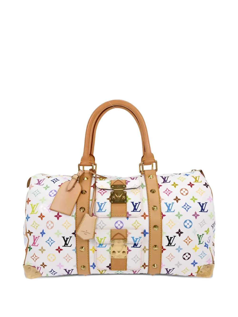 Louis Vuitton Pre-Owned x Takashi Murakami Borsa tote 45 Keepall 2004 - Bianco