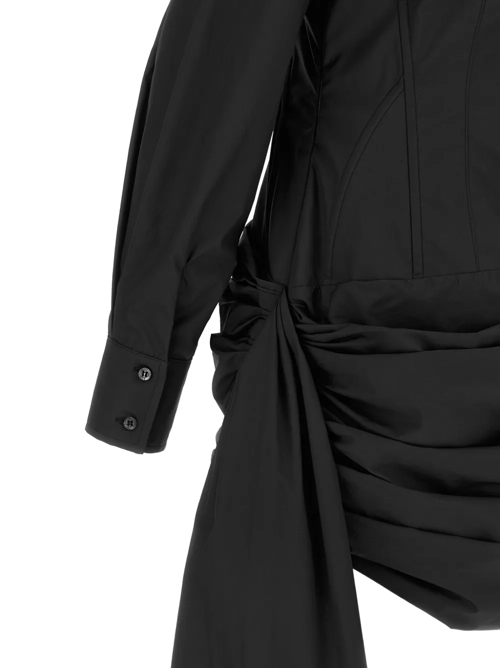Giuseppe Di Morabito Gedrapeerde mini-jurk met bustier-design Zwart