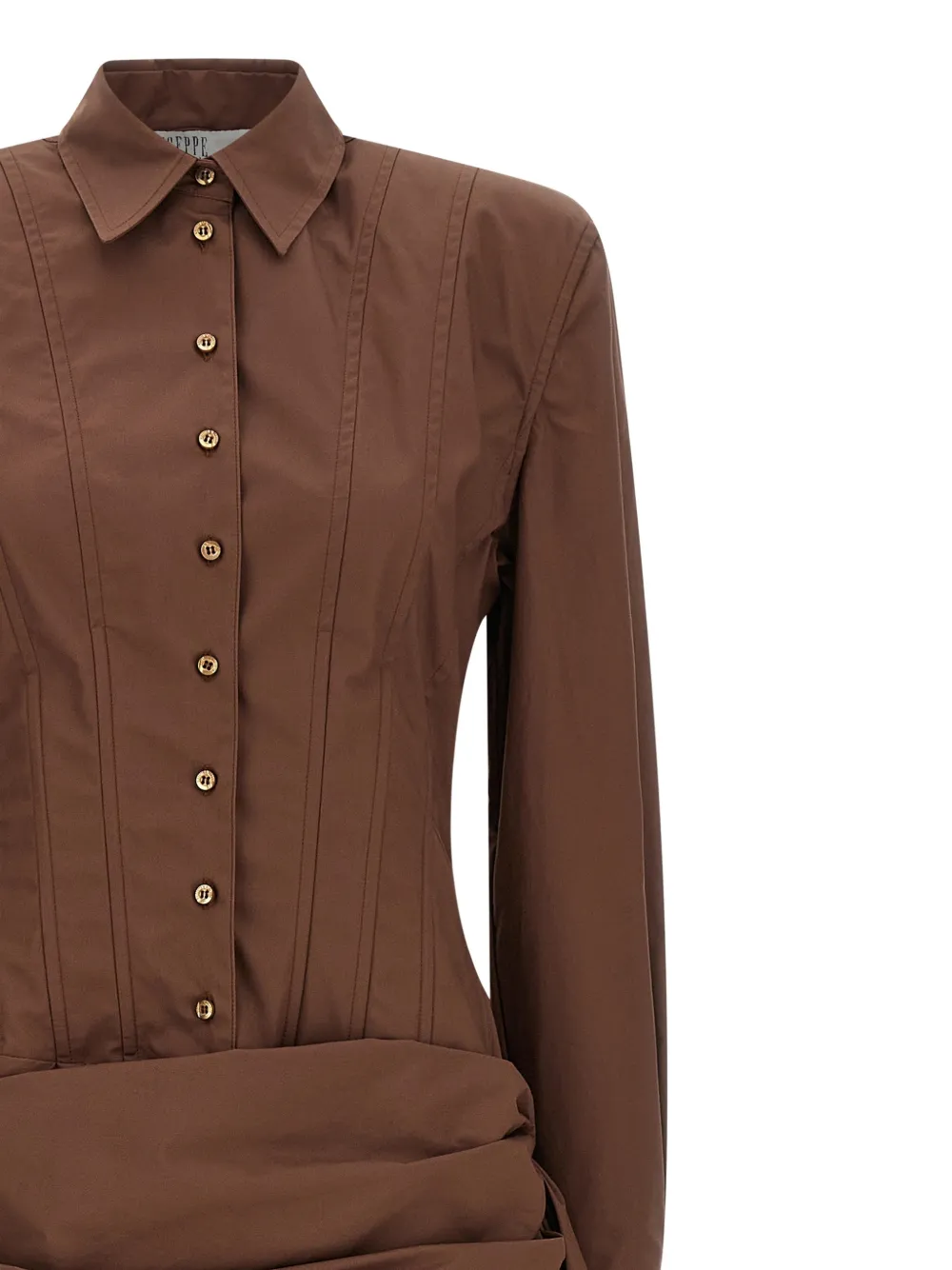 Giuseppe Di Morabito Gedrapeerde mini-jurk met bustier-design Bruin