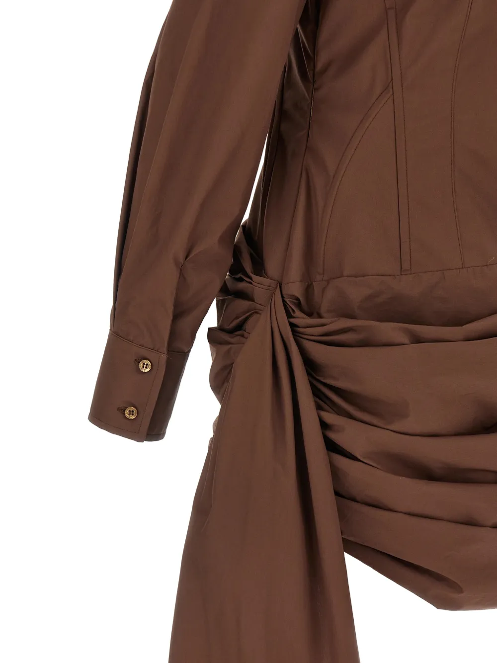Giuseppe Di Morabito Gedrapeerde mini-jurk met bustier-design Bruin