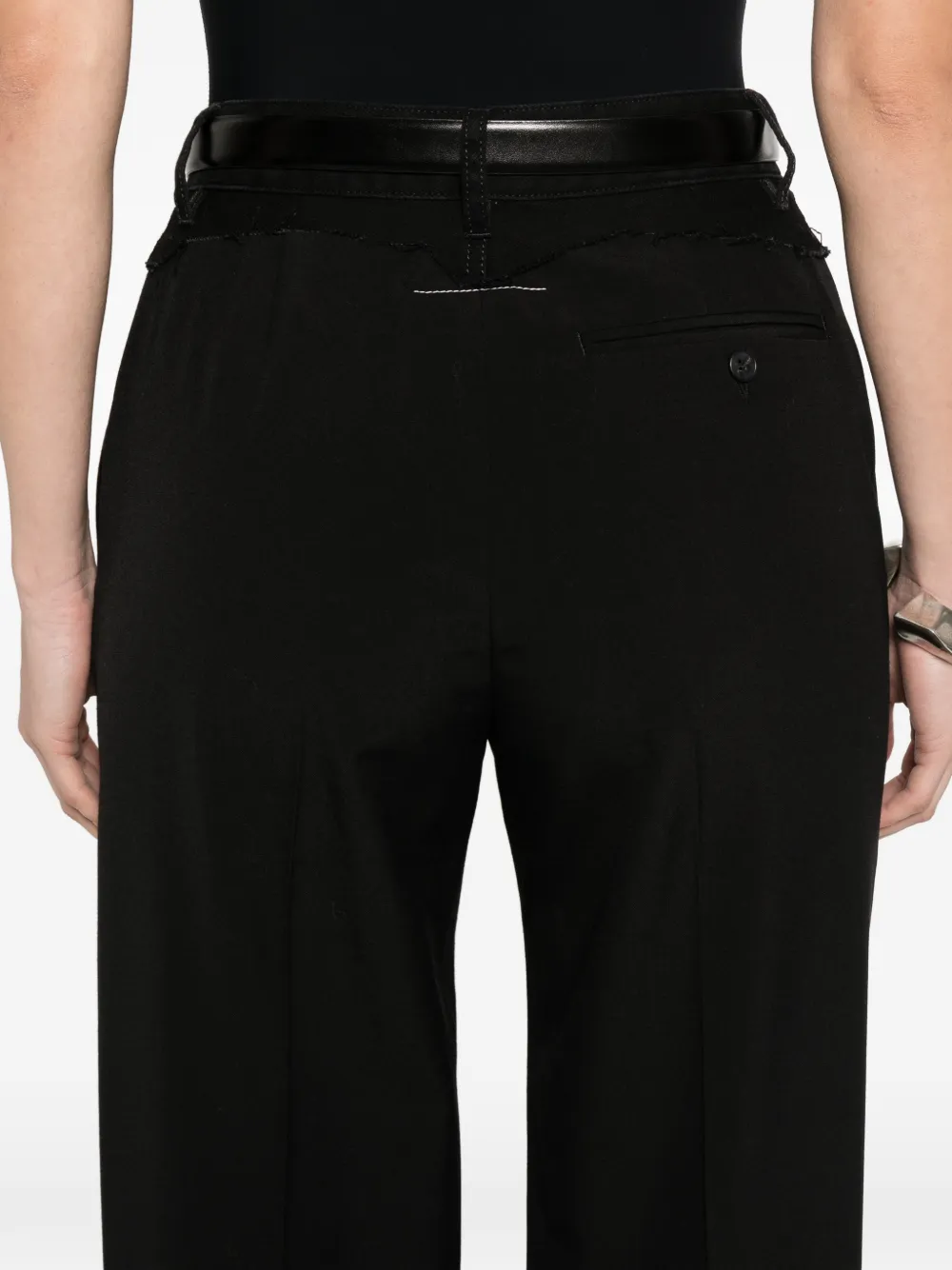 MM6 Maison Margiela High waist broek Zwart
