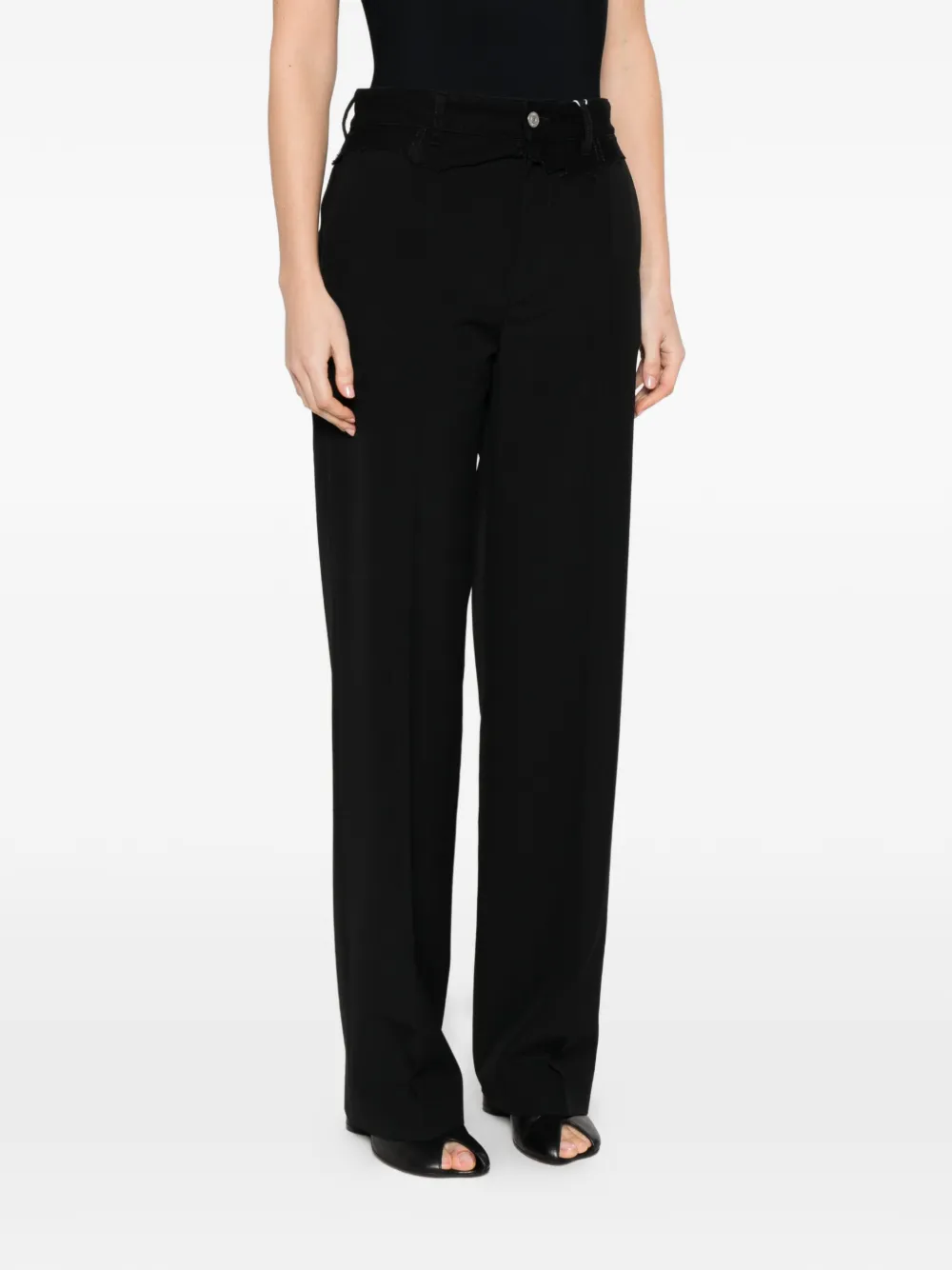 MM6 Maison Margiela High waist broek Zwart