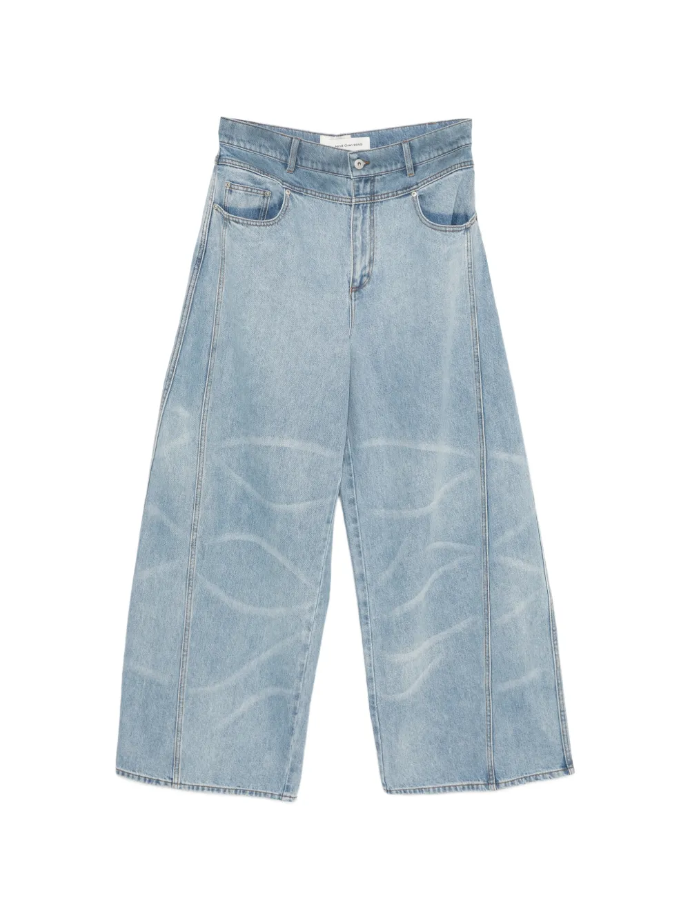 Feng Chen Wang pattern wide-leg jeans - Blu