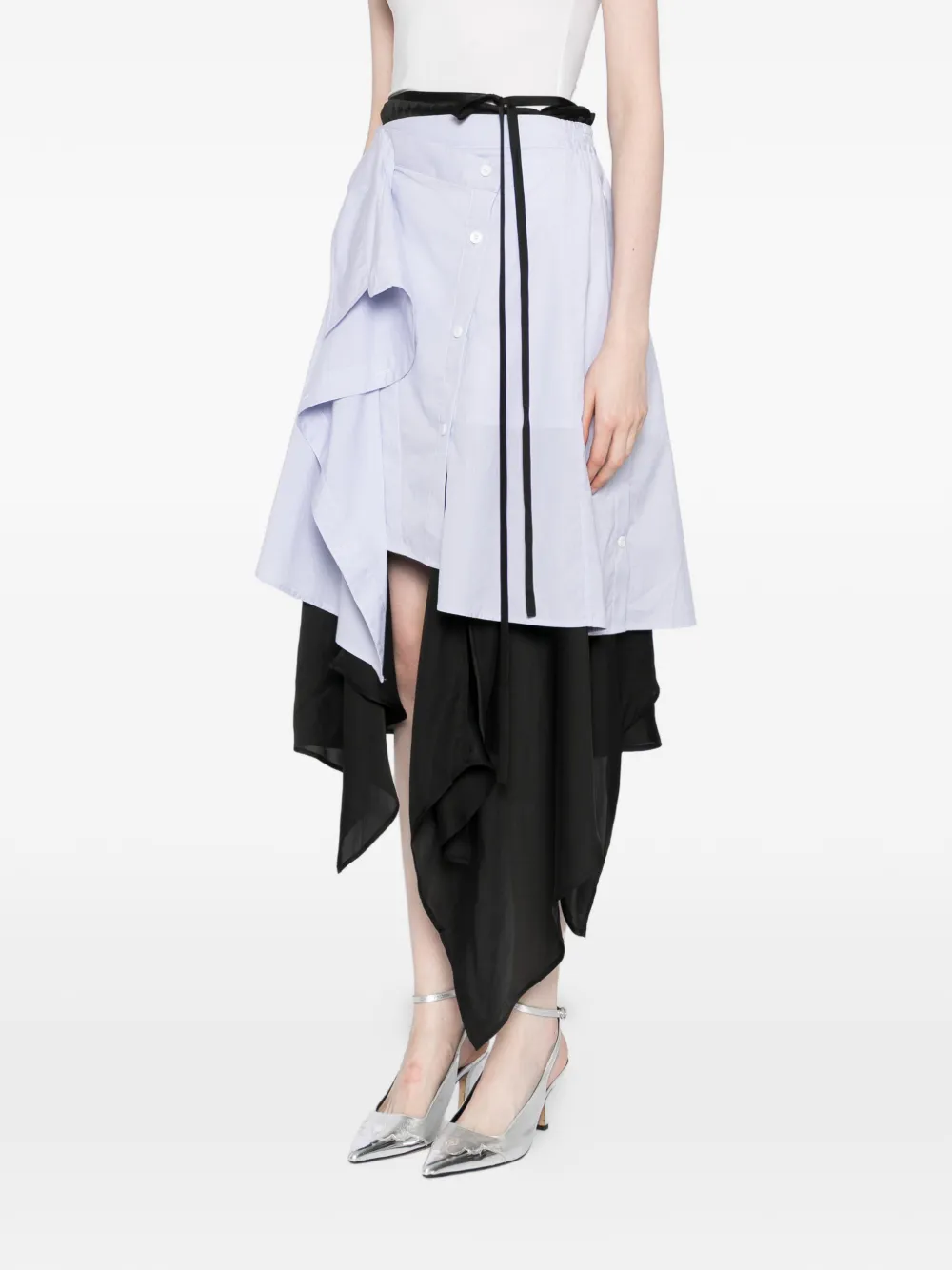  Feng Chen Wang Deconstruction Wrap Skirt - Blue 