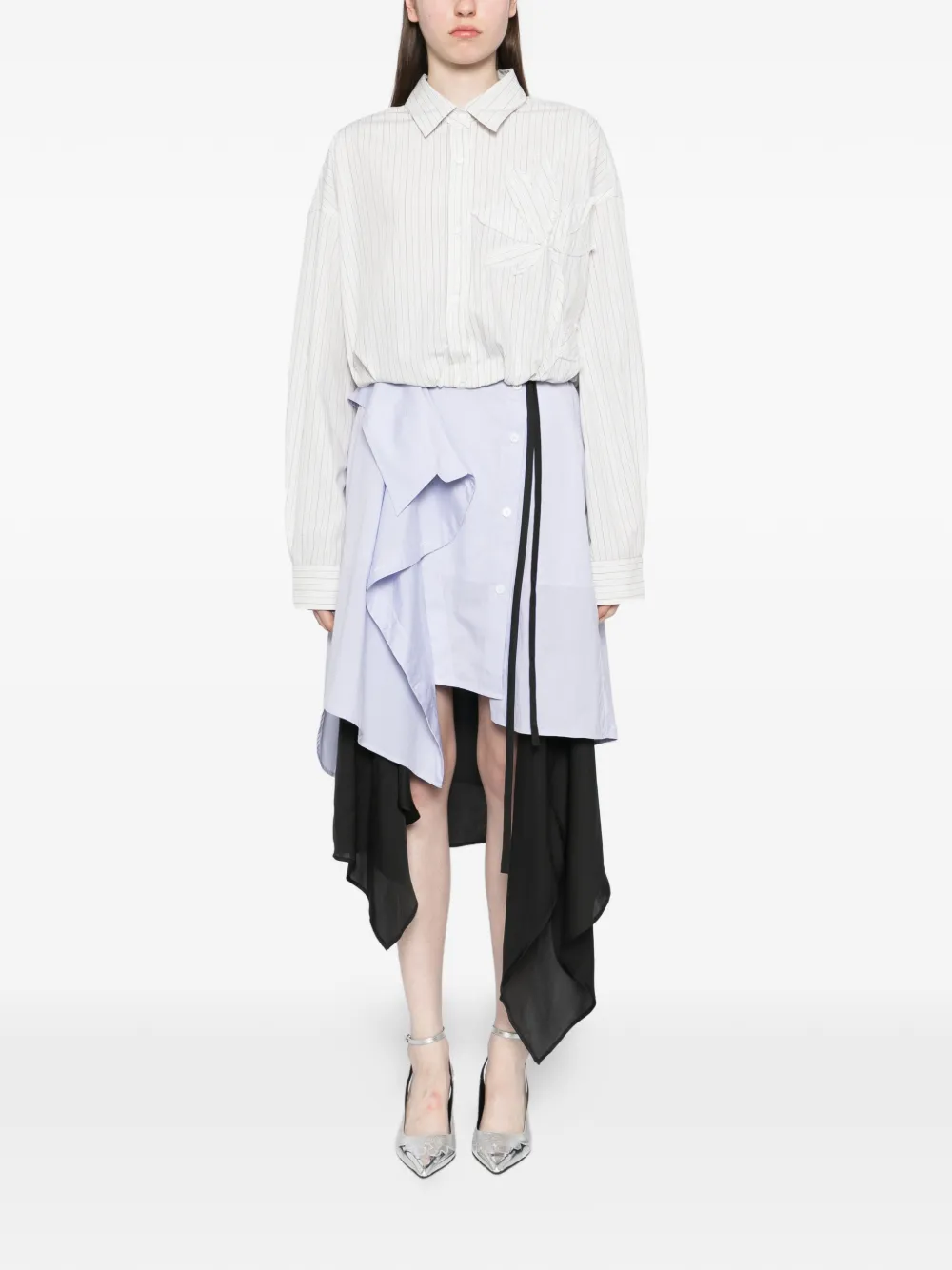  Feng Chen Wang Deconstruction Wrap Skirt - Blue 