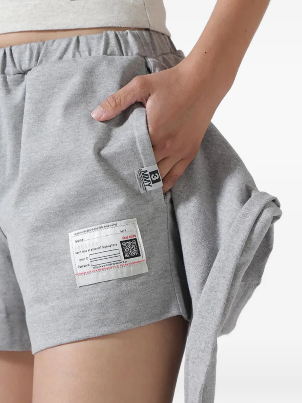  Maison Mihara Yasuhiro Tie-fastening Shorts - Grey 