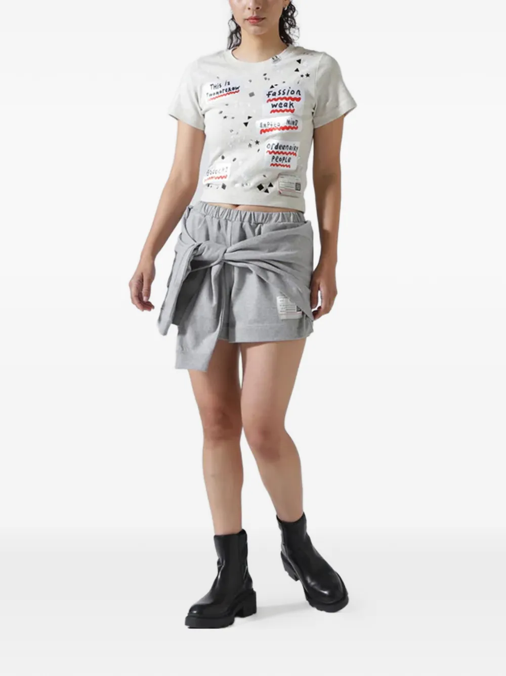  Maison Mihara Yasuhiro Tie-fastening Shorts - Grey 