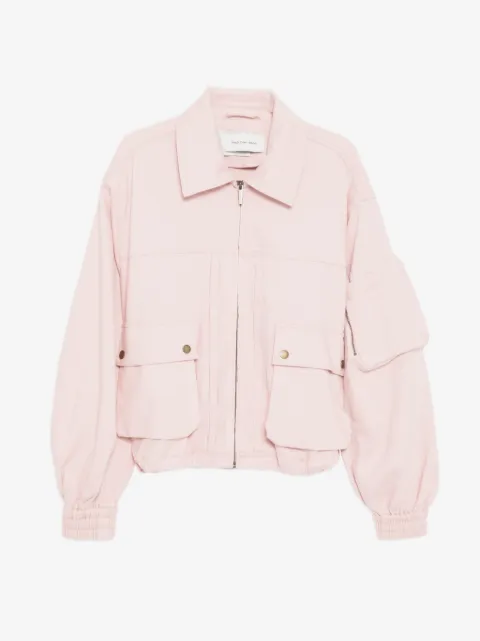 Feng Chen Wang logo-patched long-sleeve bomber jacket