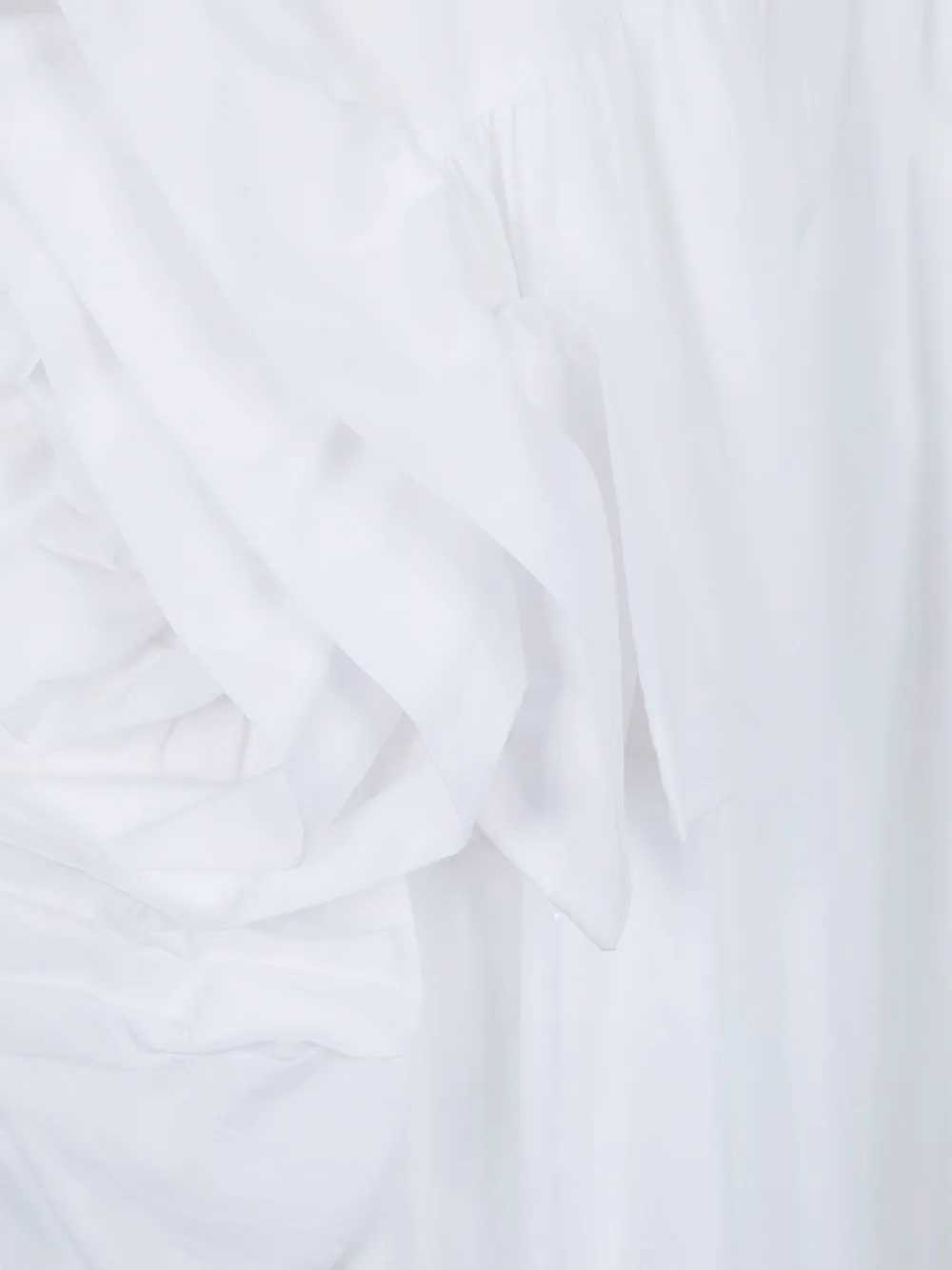 Simone Rocha Mouwloze midi-jurk met ruches Wit