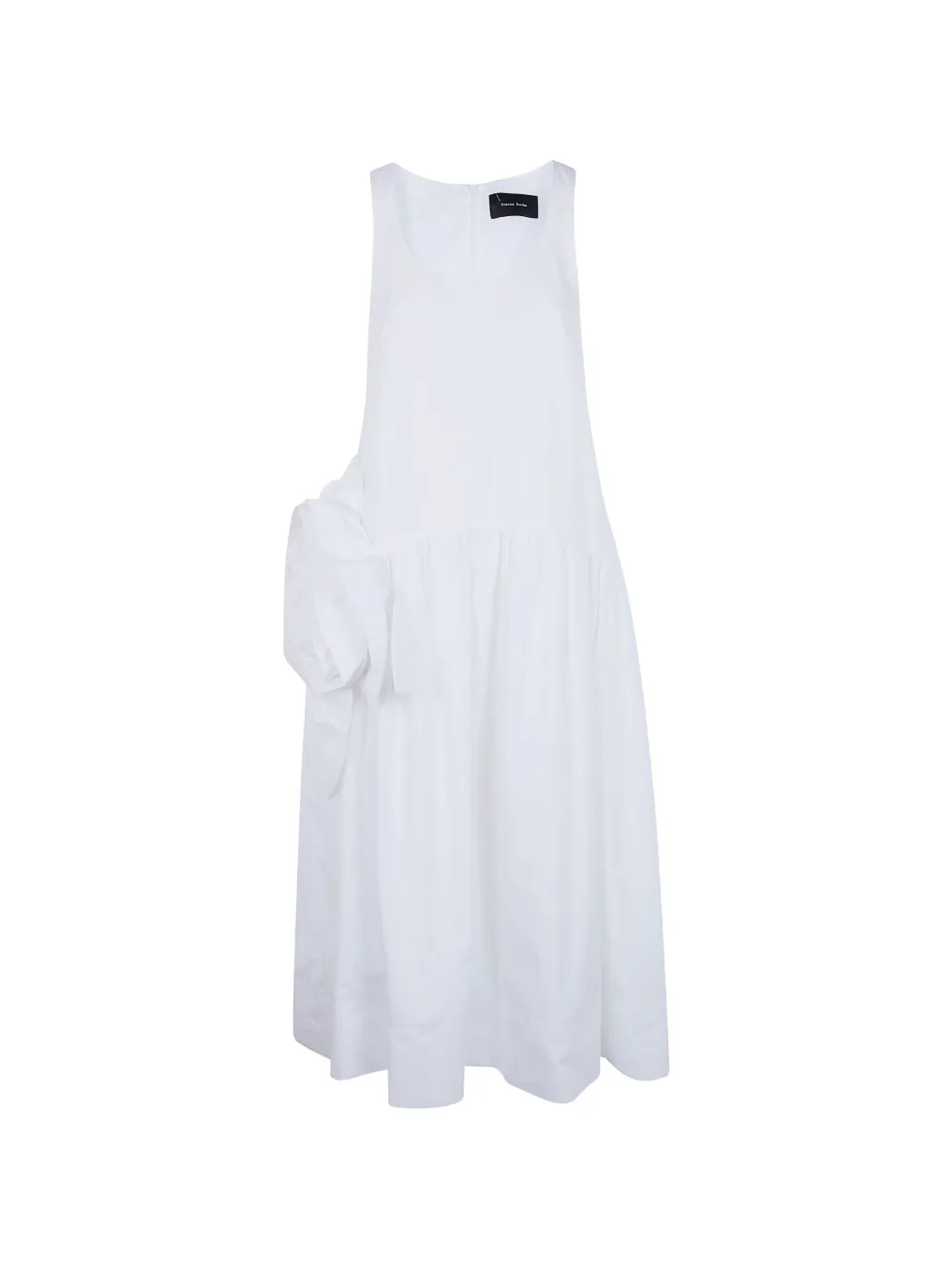 Simone Rocha ruffled-detail sleeveless midi dress - Bianco