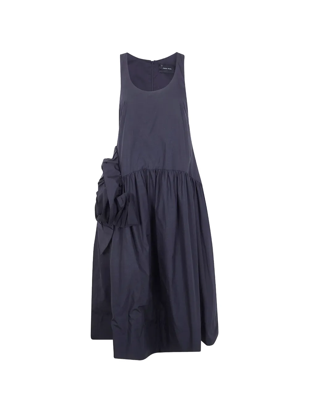 Simone Rocha ruffled-detail midi dress - Nero