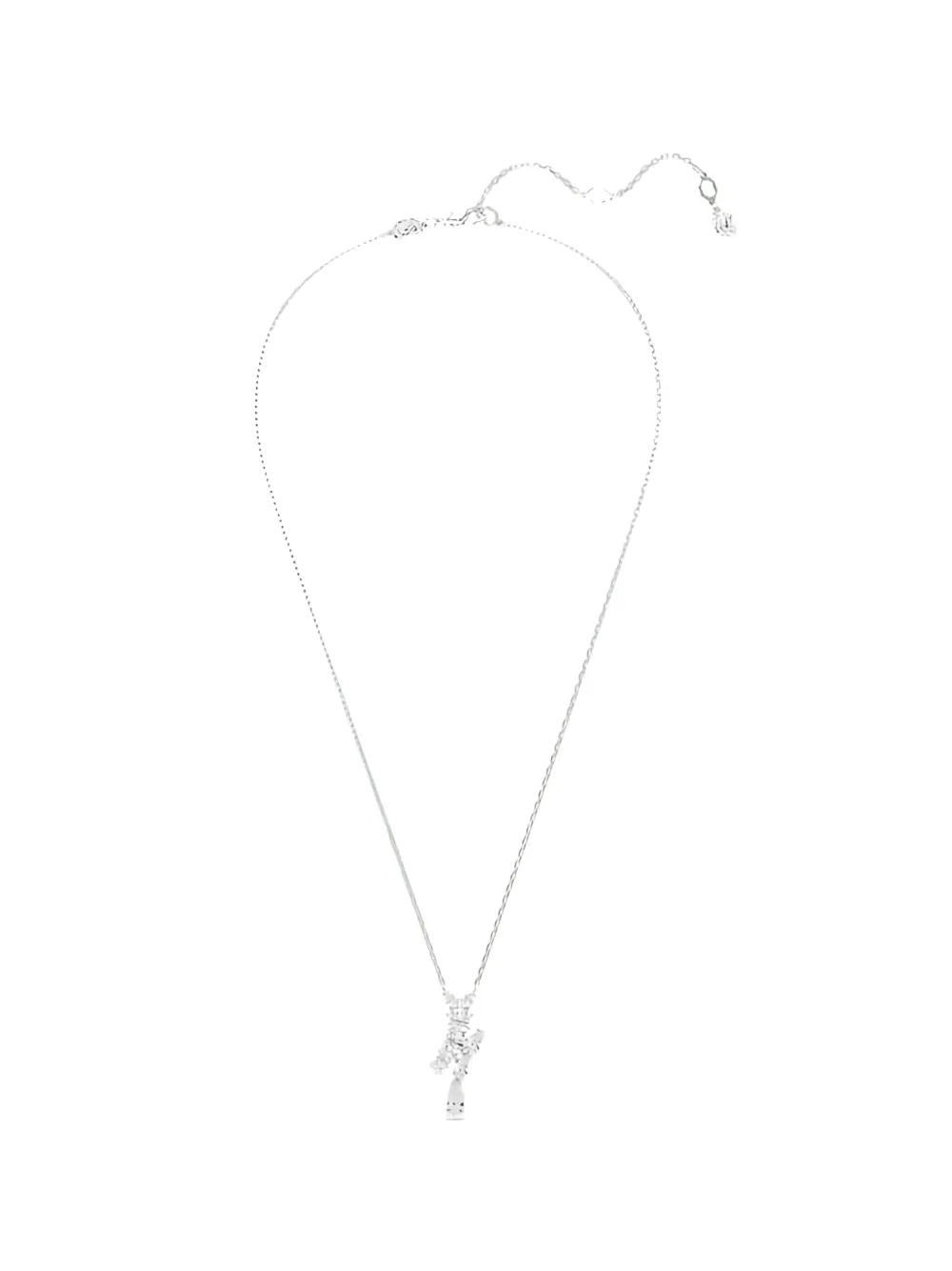 Swarovski Matrix square pear pendant necklace - Argento