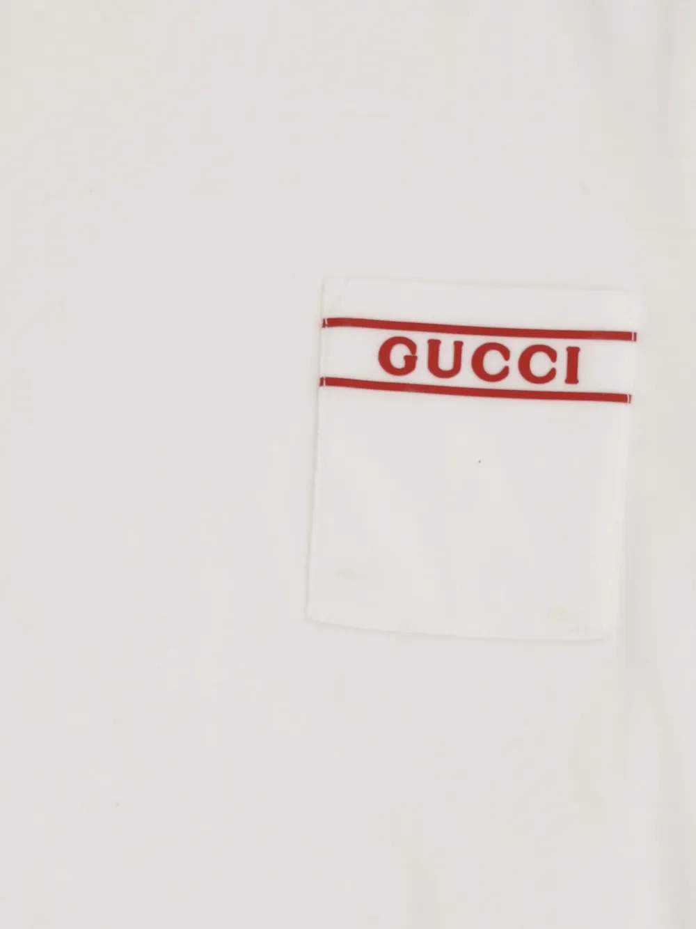 Gucci Kids T-shirt met zak en logo Wit