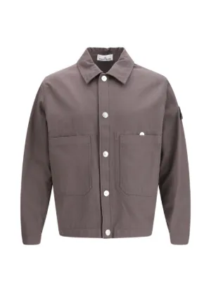 KITH Ladder Stitch Boxy Collared Overshirt | Brown | FARFETCH