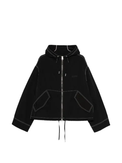 AMI Paris contrast-stitching hooded jacket