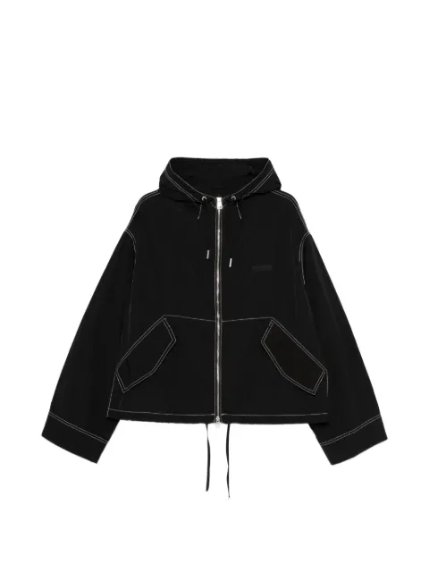 AMI Paris contrast-stitching hooded jacket