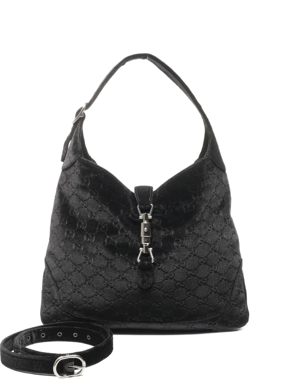 Gucci Pre-Owned 2016-2025 velvet shoulder bag - Nero