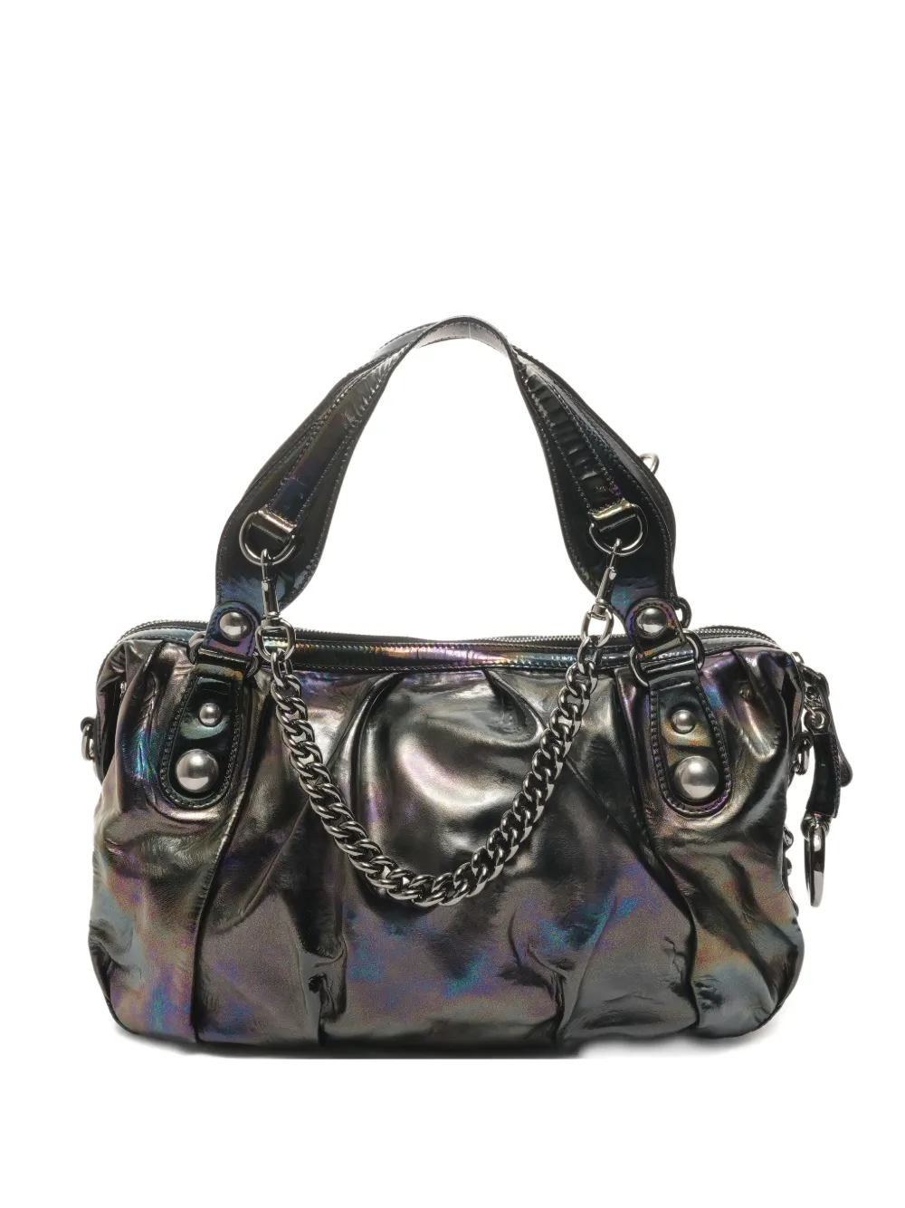 Gucci Pre-Owned 2015-2025 chain leather shoulderbag - Grigio