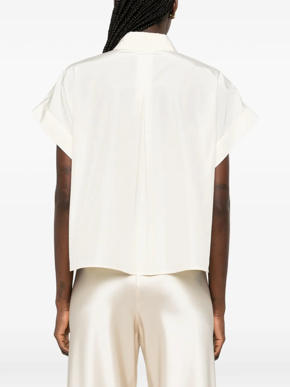Forte blouse met korte mouwen Beige