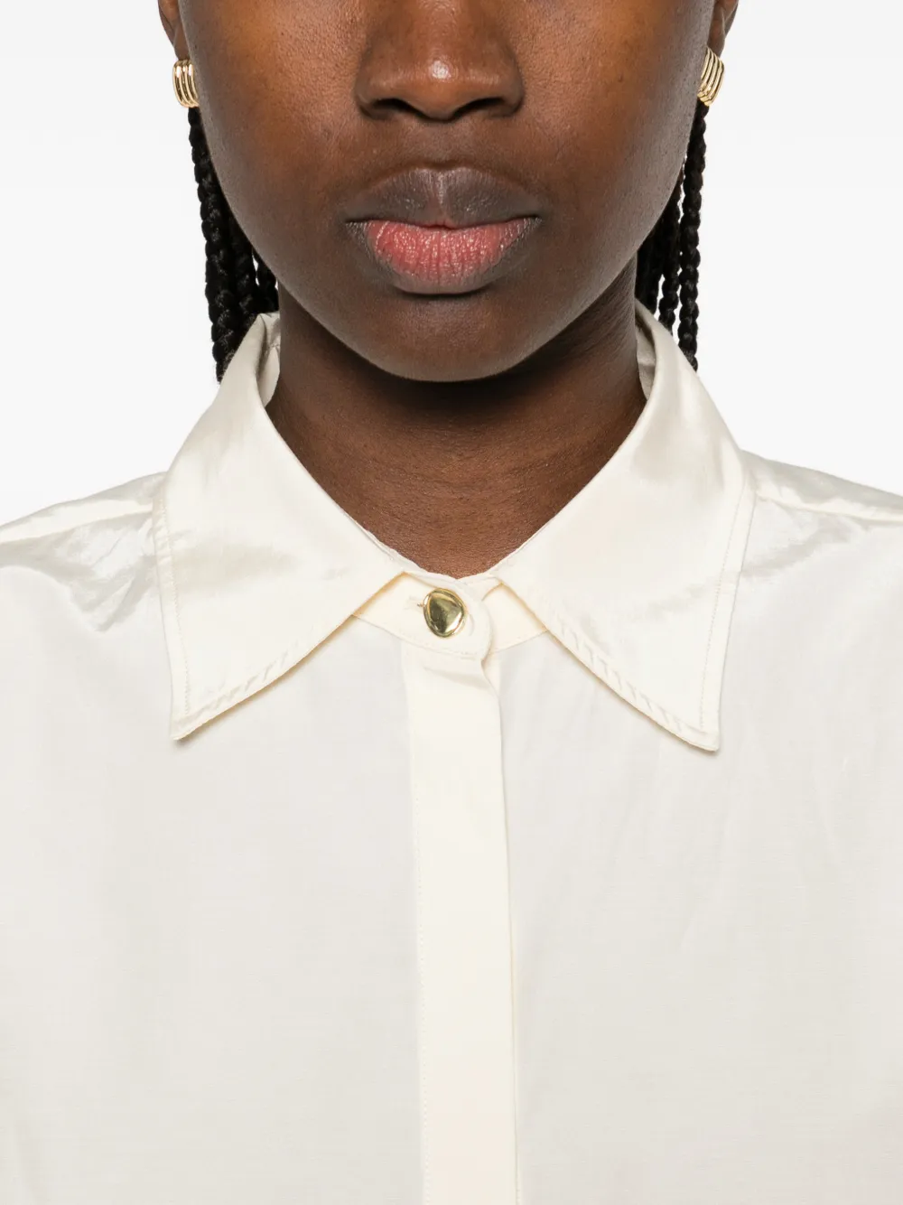 Forte blouse met korte mouwen Beige