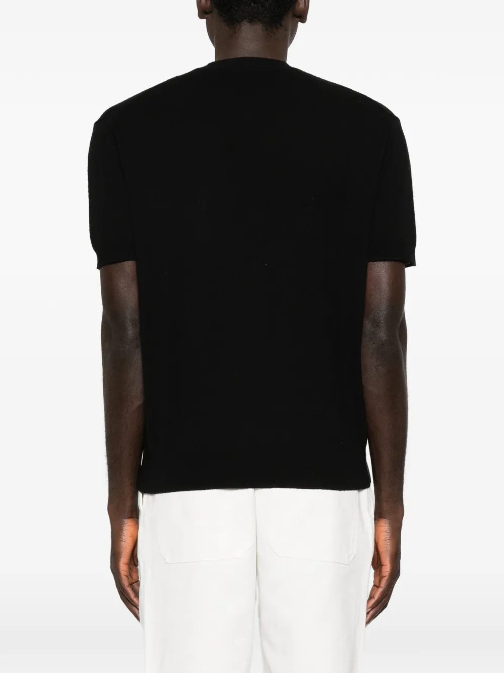 Paolo Pecora T-shirt met borstzak Zwart