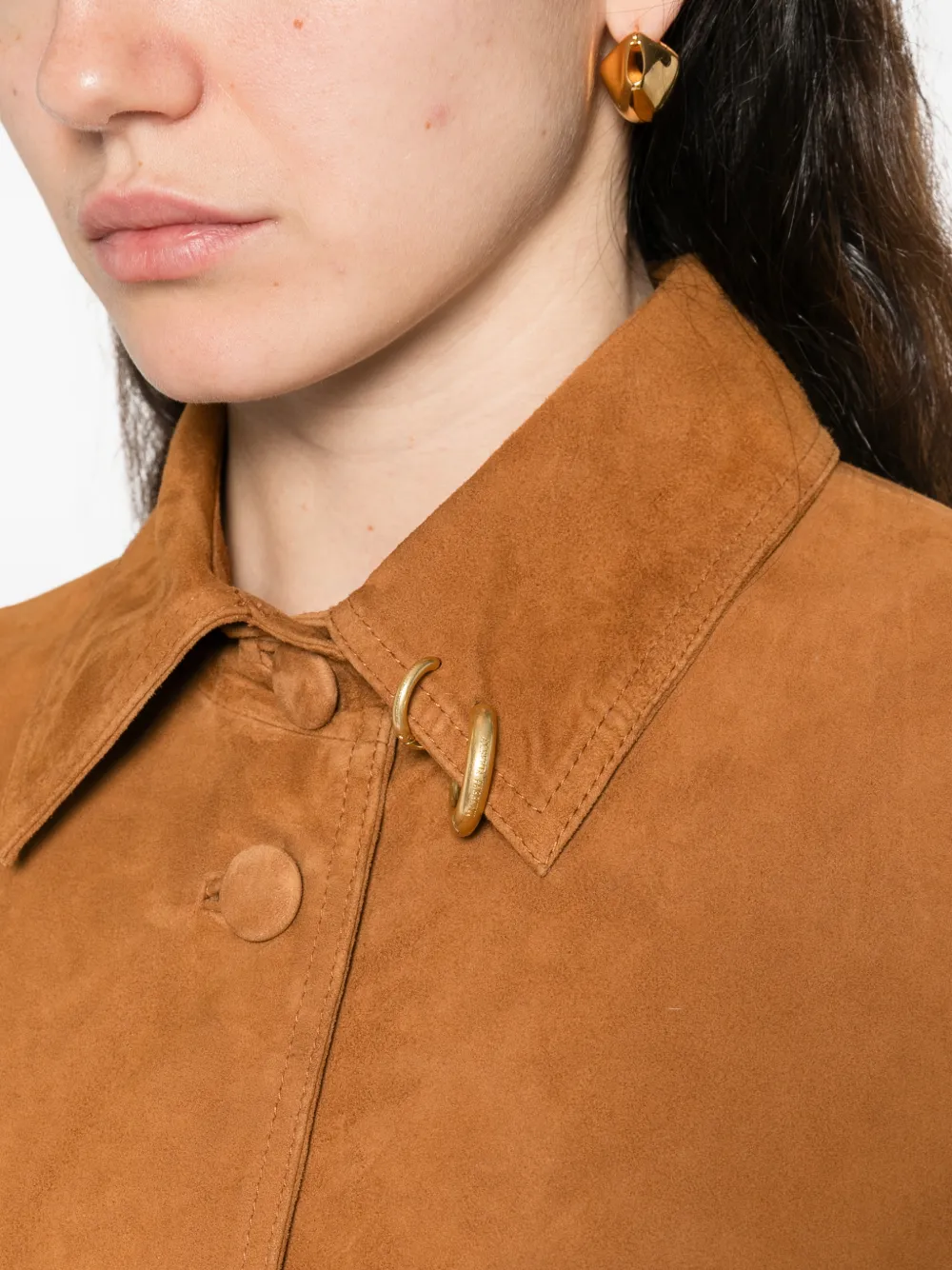 Alberta Ferretti Blouse met klepzak Bruin