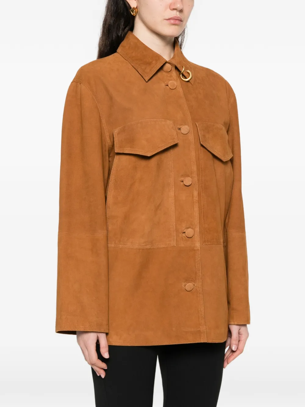 Alberta Ferretti Blouse met klepzak Bruin