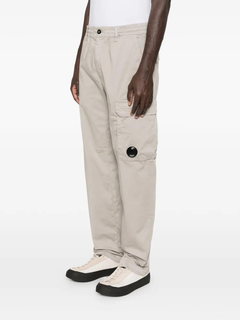 C.P. Company Broek met cargozak en Lens-detail Grijs