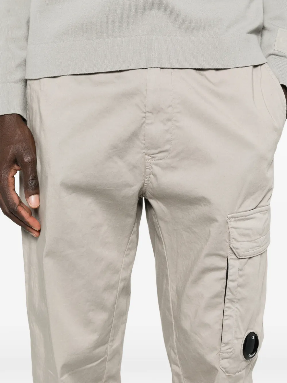 C.P. Company Broek met cargozak en Lens-detail Grijs