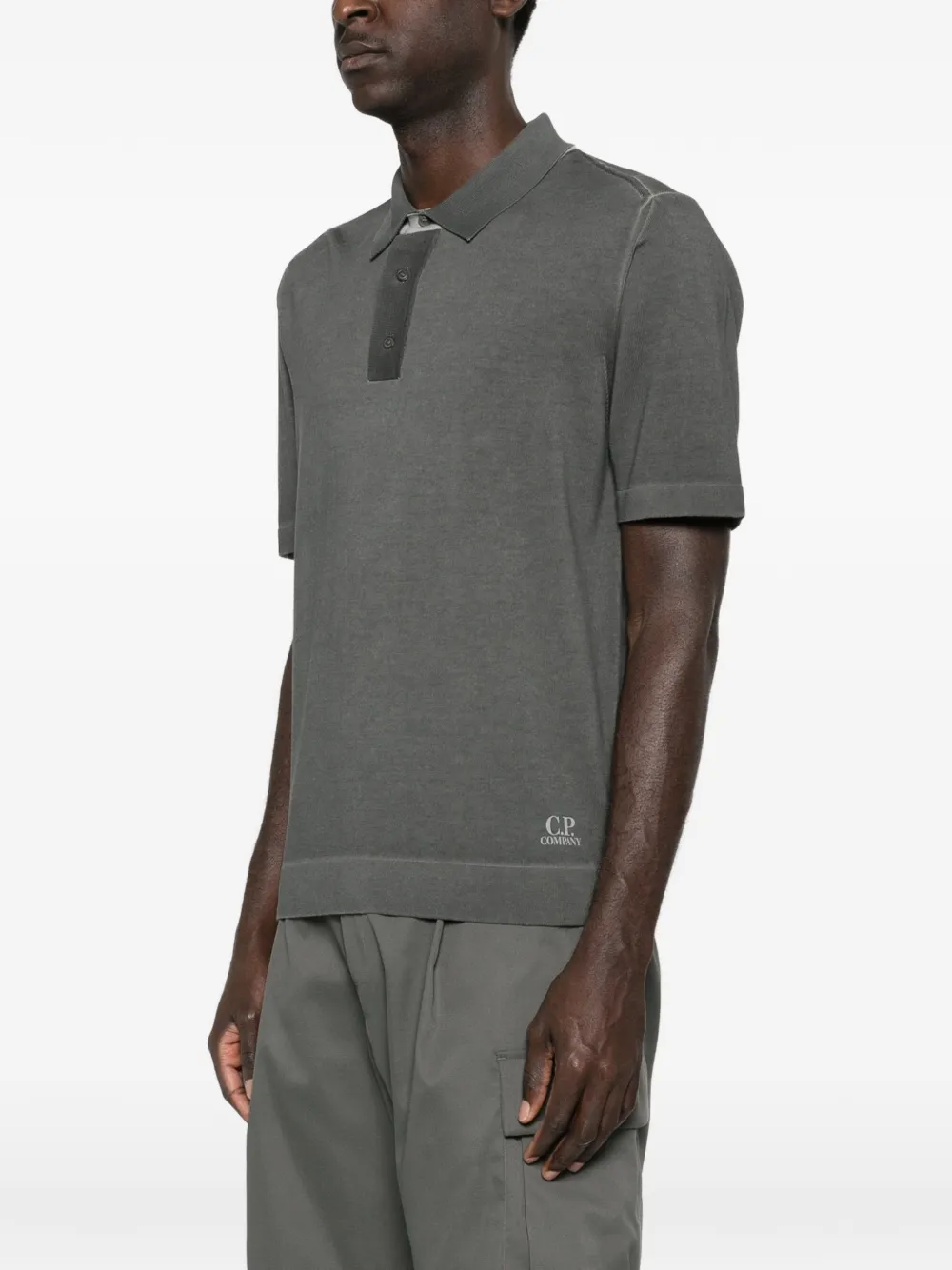 C.P. Company Poloshirt met knopen Grijs