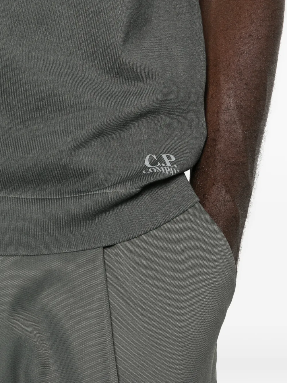 C.P. Company Poloshirt met knopen Grijs