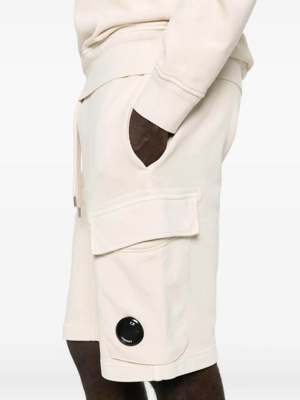 C.P. Company Trainingsshorts met cargozakken Beige