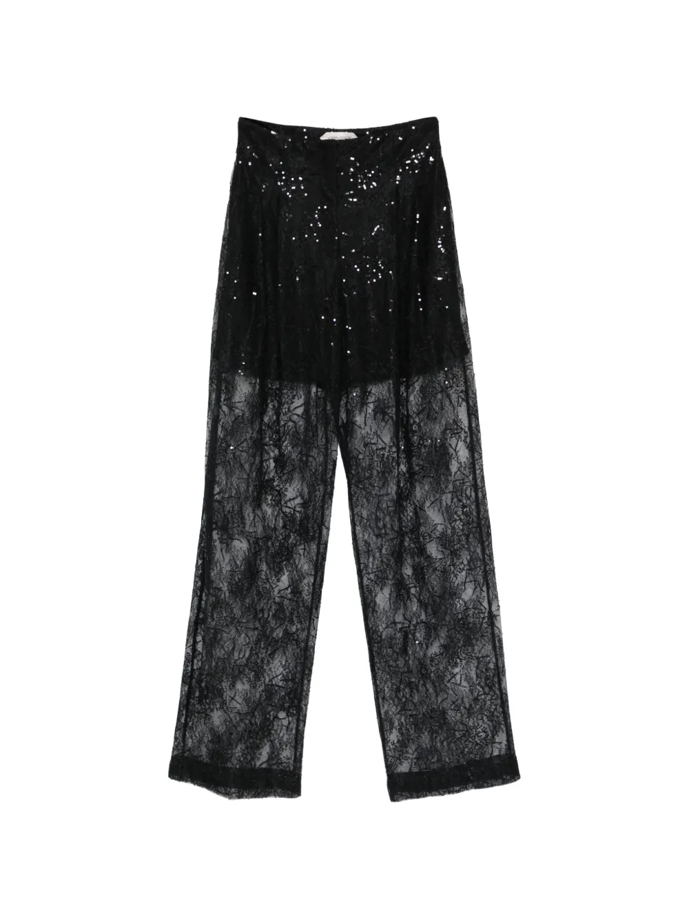 Alberta Ferretti Pantaloni con paillettes - Nero