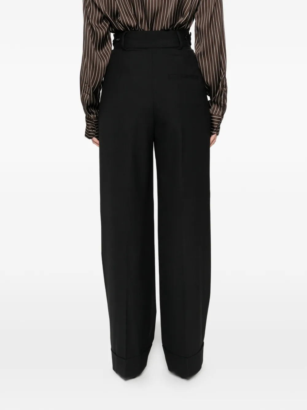 Alberta Ferretti Broek met zijzak Zwart