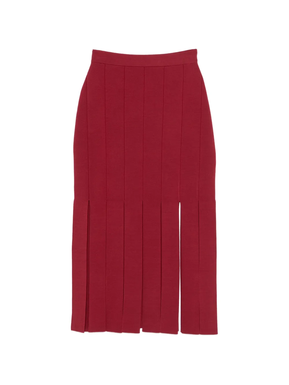 JOSEPH Lagny slit-detail midi skirt - Rosso