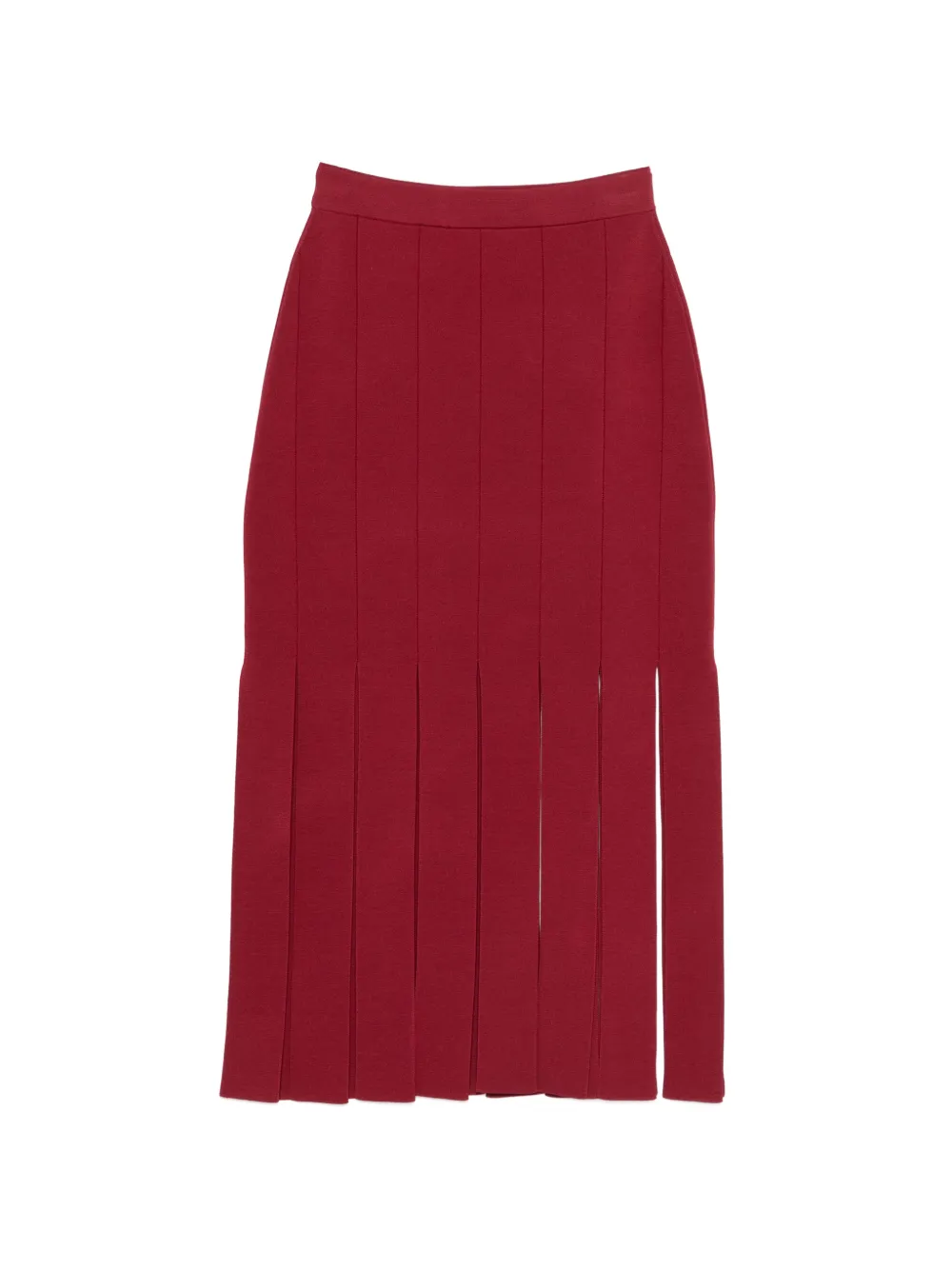 JOSEPH Lagny midi-rok met split-detail Rood