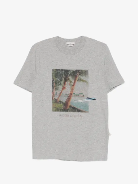 Jacob Cohën playera con cuello redondo y estampado gráfico
