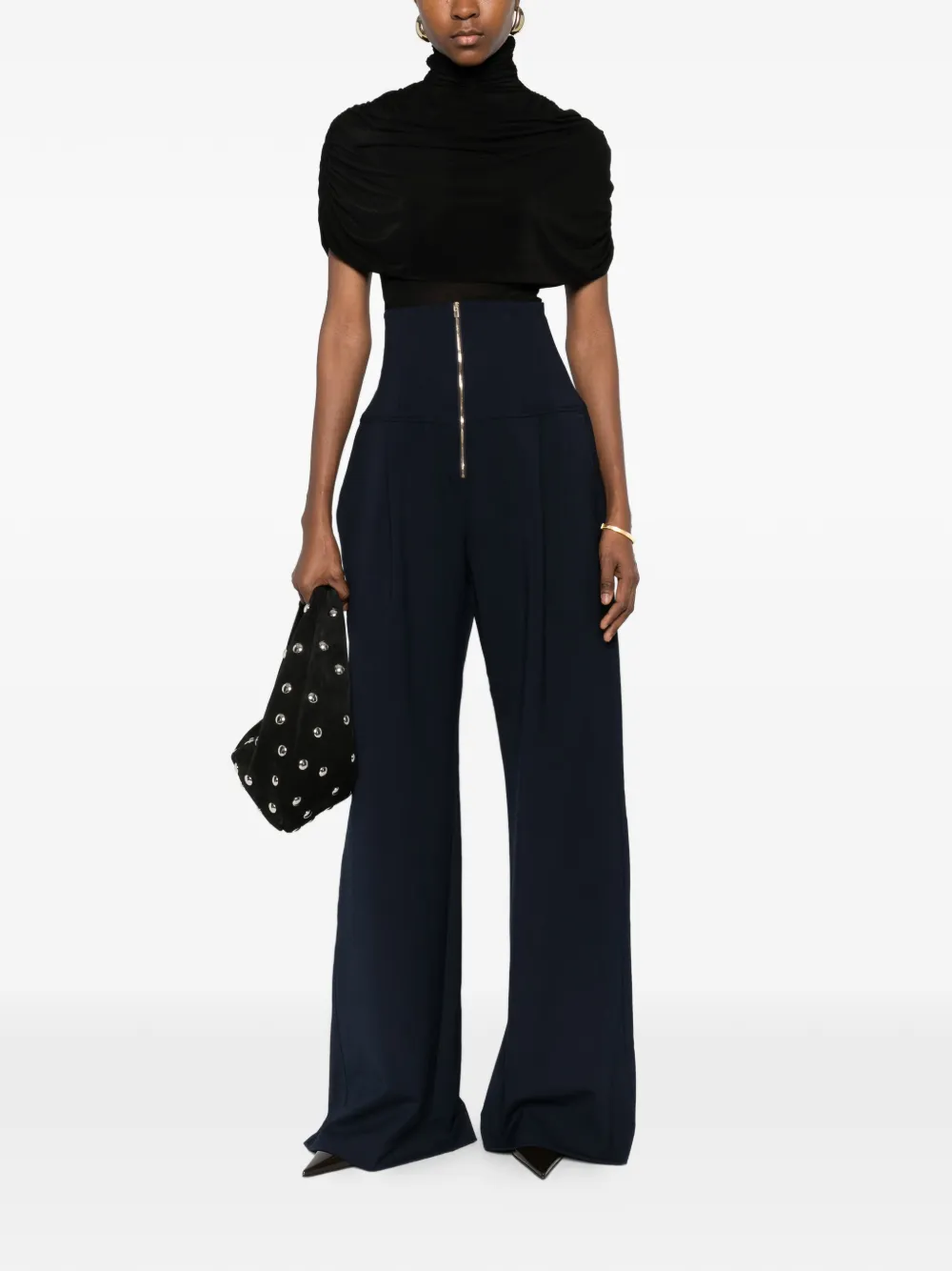 THELATEST Cloe broek met rits Blauw