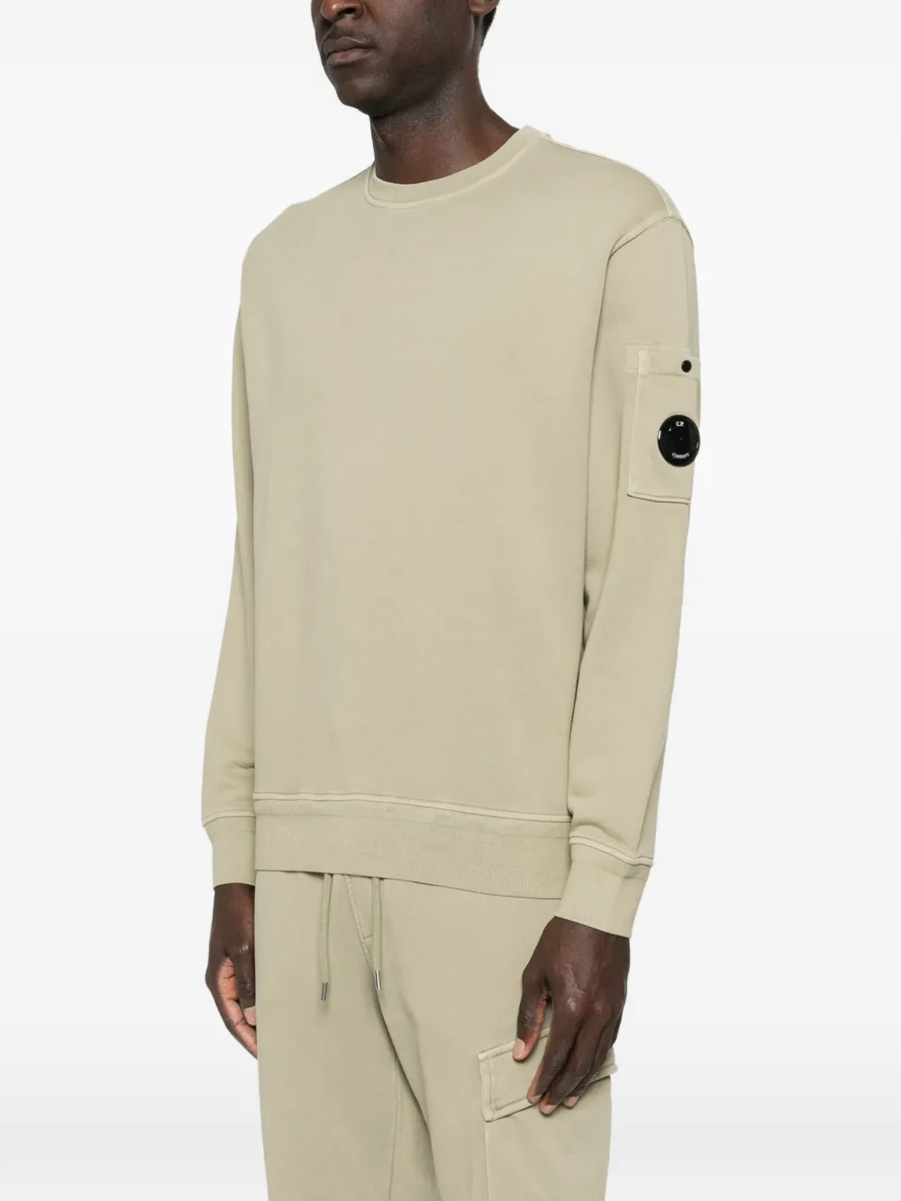 C.P. Company Sweater met logopatch Groen