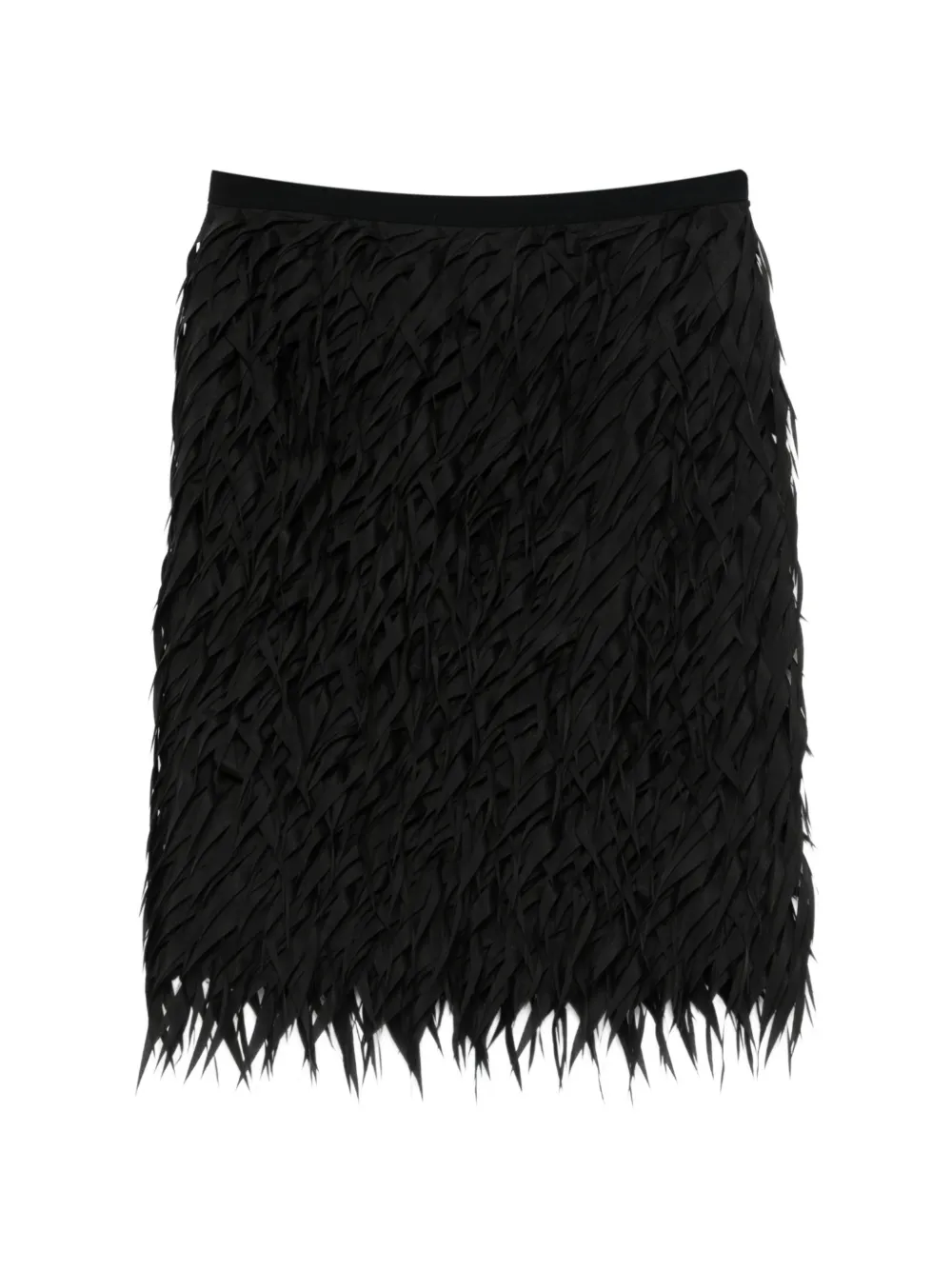 Nº21 fringe-embellished midi skirt - Nero