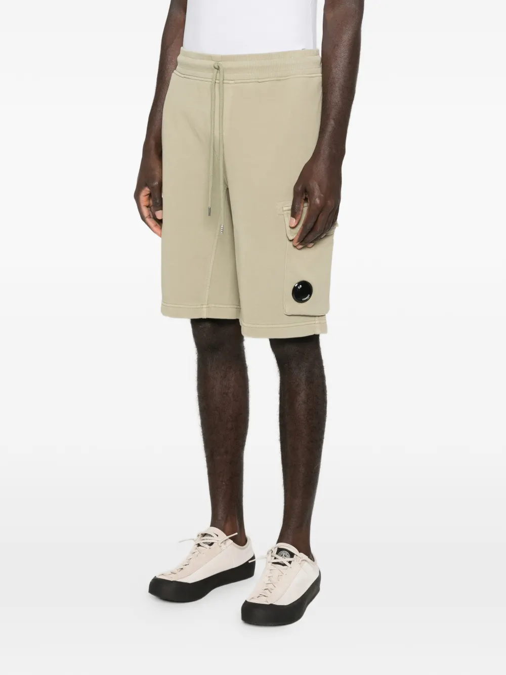cargo-pockets track shorts