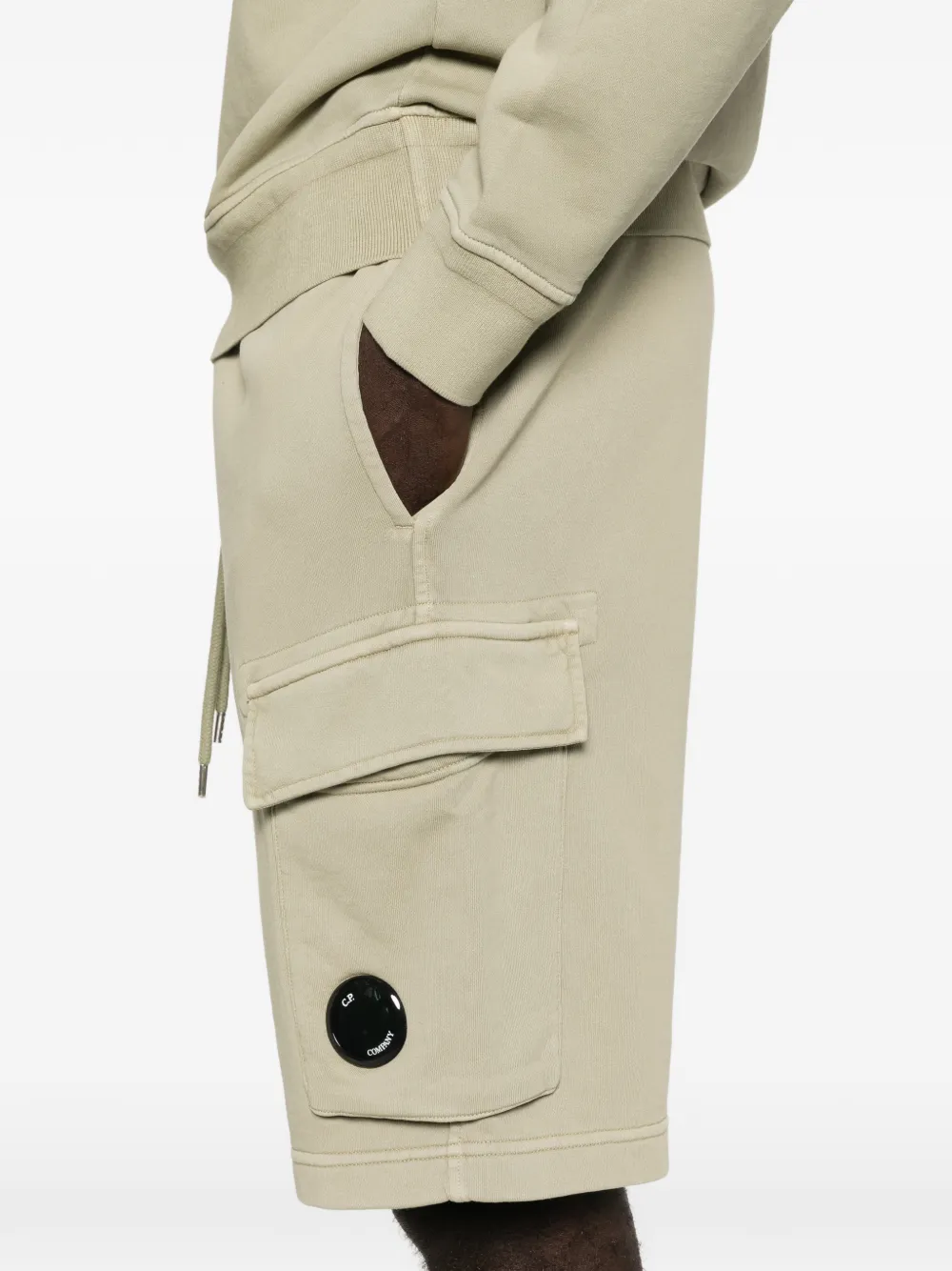 cargo-pockets track shorts