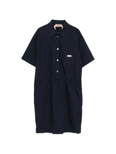 Nº21 荷叶边饰短袖连衣裙