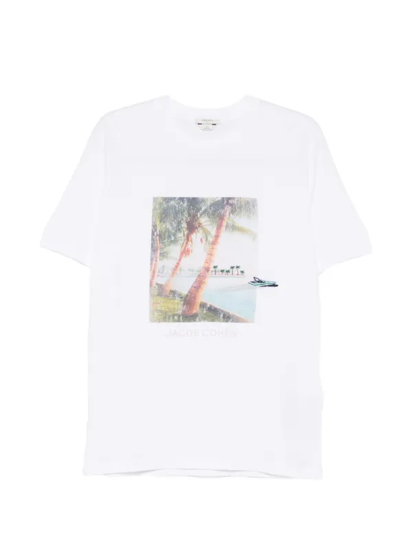 Jacob Cohën Grapphic-print T-shirt in White