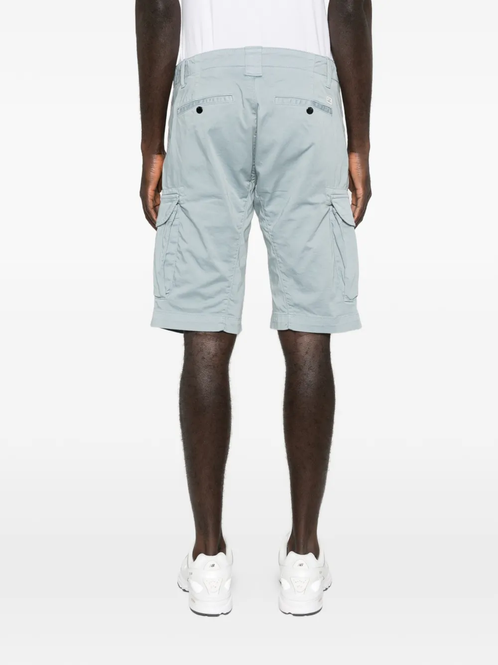 C.P. Company Stretch satijnen cargo shorts Blauw