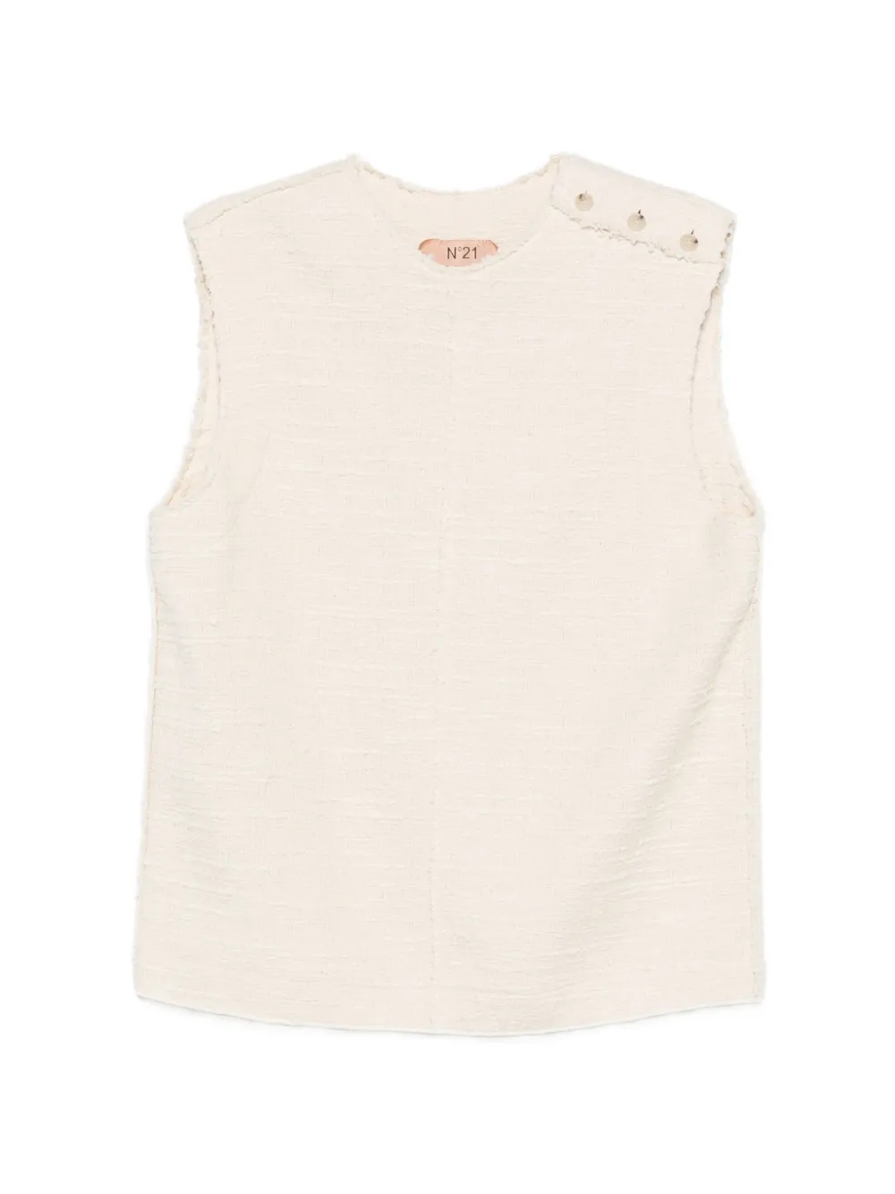 Nº21 buttoned sleeveless blouse - Toni neutri